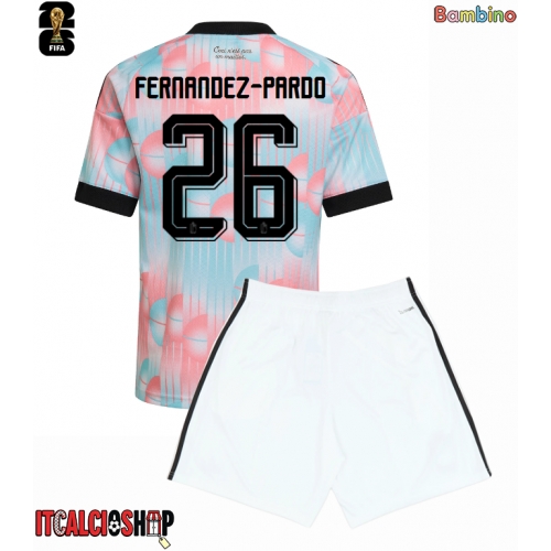 Belgio Matias Fernandez-Pardo #26 Seconda Maglia Bambino Mondiali 2026 Manica Corta (+ Pantaloni corti)
